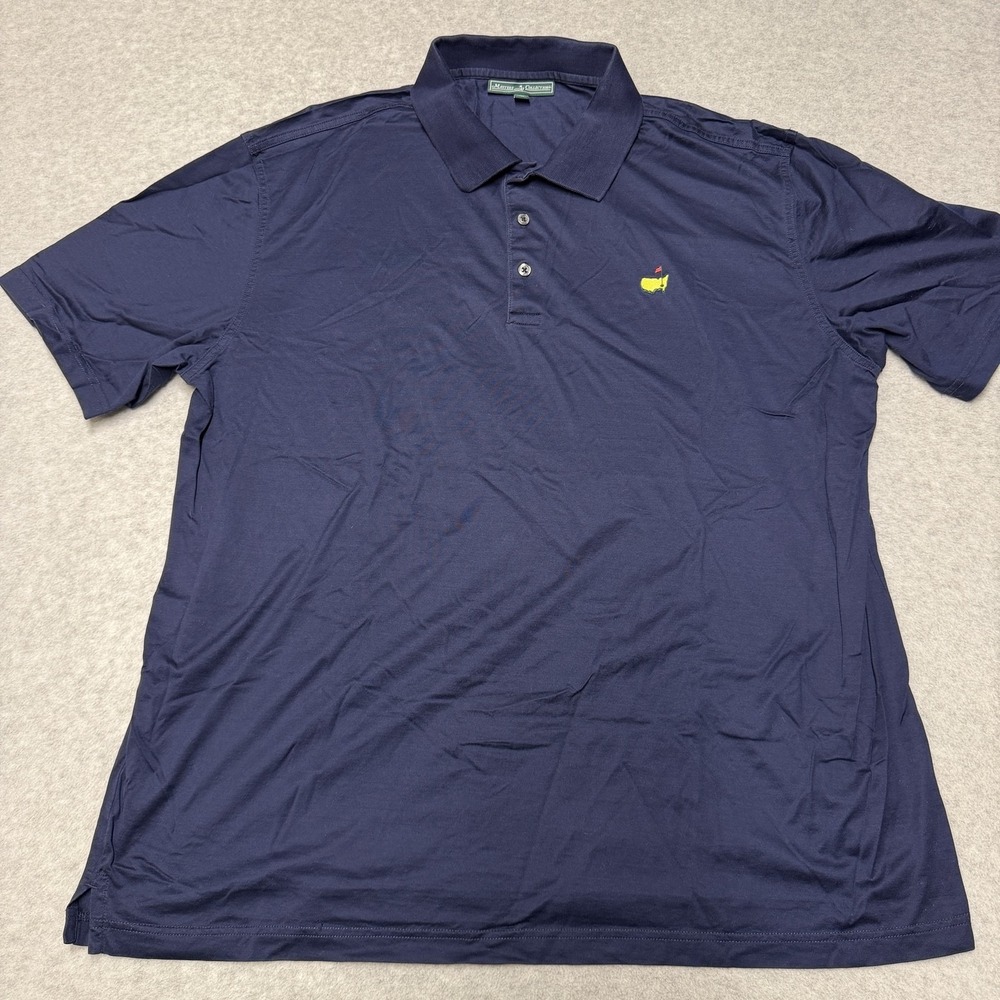 Masters Collection Shirt Polo Mens 2XL Blue Pima Cotton Golf Augusta National